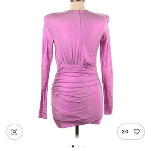 Chic Long Sleeve Pink Dress